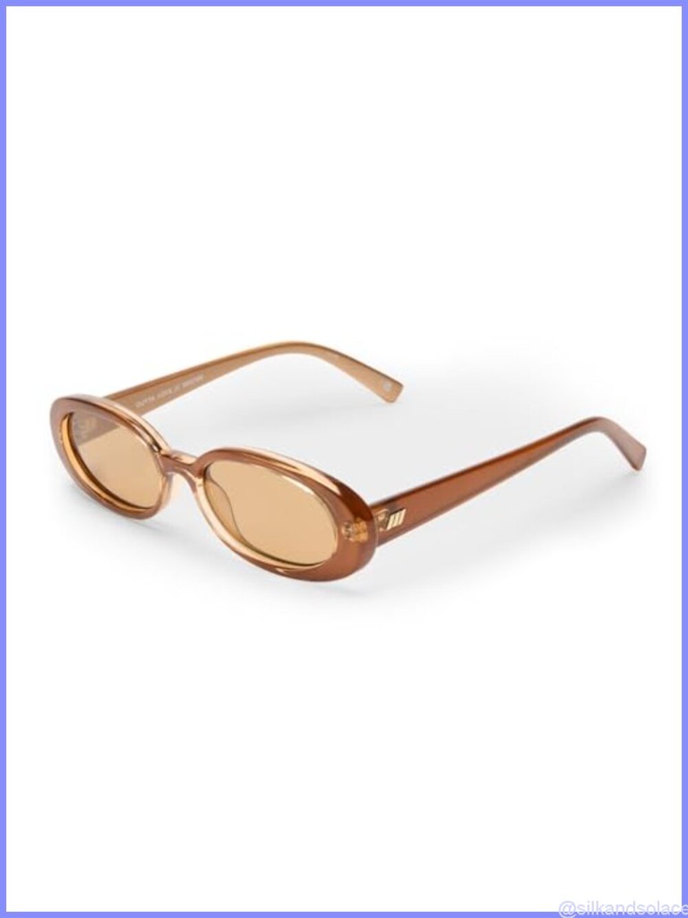 Oval Retro 90s Style Sunglasses Polarized UV Protection Half-Frame